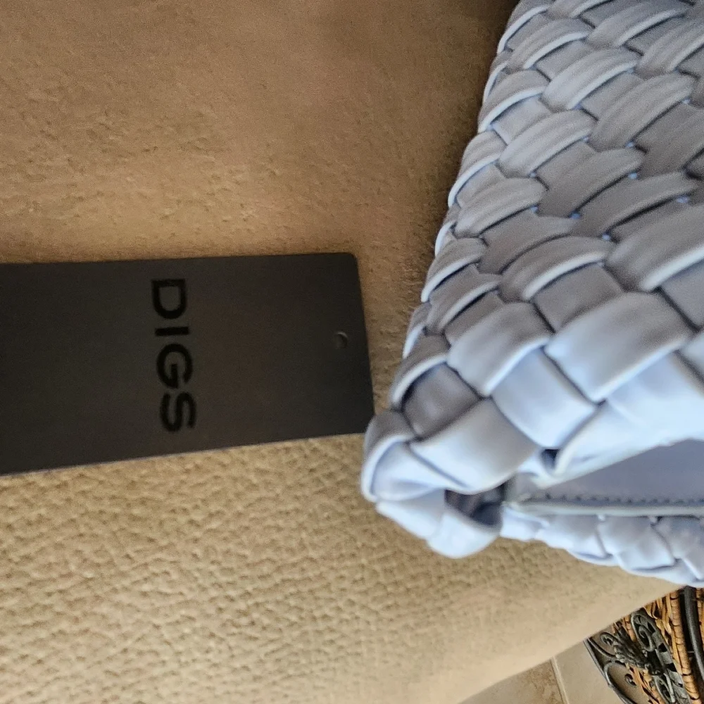 Digs woven clutch sky blue